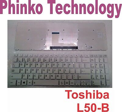 Keyboard for Toshiba Satellite L50-C L50D-C L50T-C White  (No backlit)