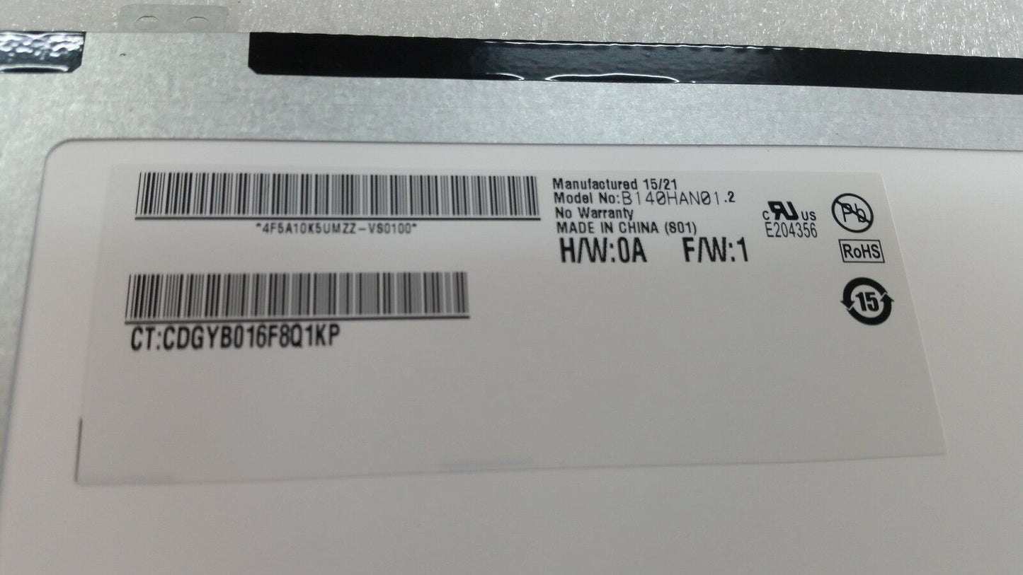 LTN140HL05-401 fit B140HAN02.1 LP140WF3 SPD1 F1 SPF1 SP D1 B140HAN01.3 B140HAN01