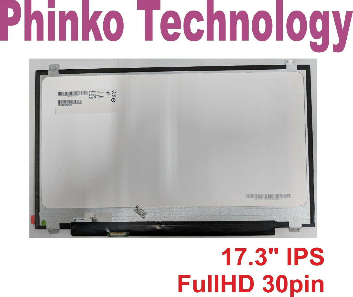 17.3" IPS FHD Screen Compatible B173HAN01.0 B173HAN01.3, B173HAN01.1 HW0A 30PIN