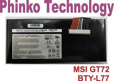 Original Battery MSI GT72 2QD GT72 2QE GT72 6QD GT72S-6QF GT72VR 6RD BTY-L77