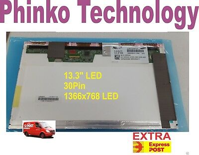 NEW  13.3" Laptop LED Screen LTN133AT17 104 1366x768 30pin