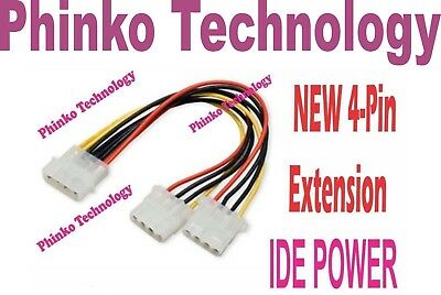 ** NEW ** IDE Molex to 2 Molex Splitter Y Power Cable Adapter