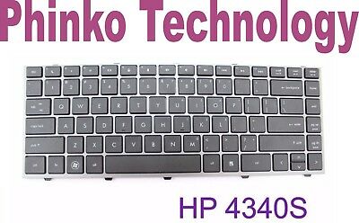 Keyboard HP ProBook 4340S (C8H92PA) (C5Q36PA) Laptop Black US layout with frame