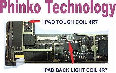 IPAD 2 3 4 touch screen coil 4r7 chip on mother board fix repair part