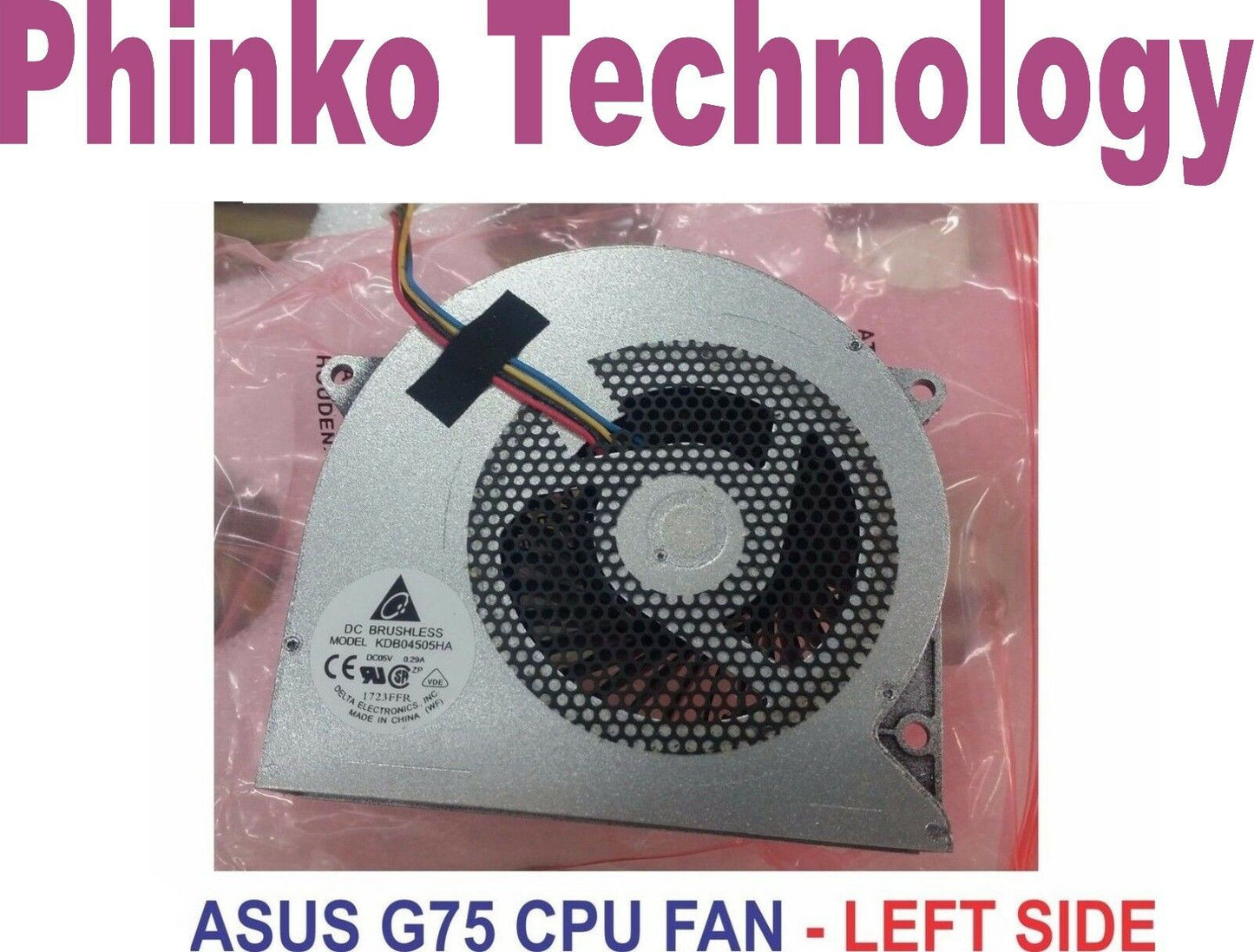 ASUS G55 G75 G75V G75VW G75VX Cpu Cooling Fan - LEFT SIDE 80mmx14mmx75mm