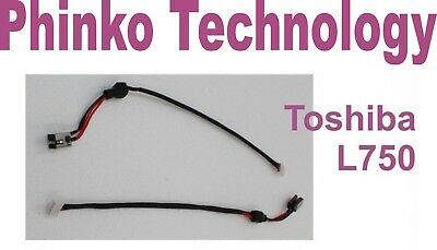 DC Power Jack Socket Cable Wire DW219 Toshiba Satellite L755 L755D L750 L750D