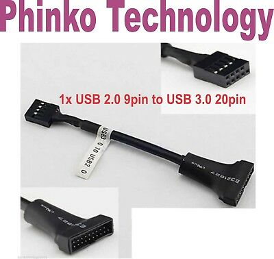 USB 2.0 9Pin To Motherboard USB 3.0 20pin Adaptor Cable