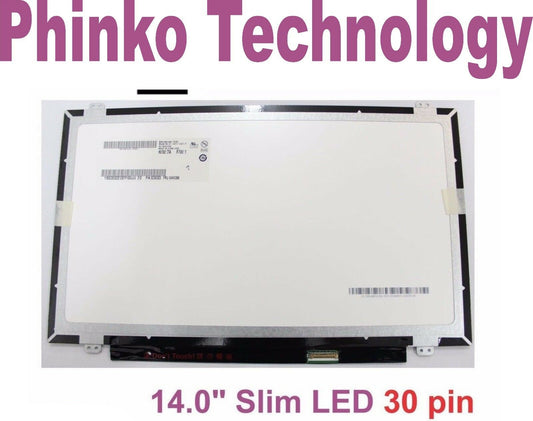 14.0" Slim LED Screen LTN140AT30 LP140WH2 TP S1 LP140WH8 TP C1 , 30pins