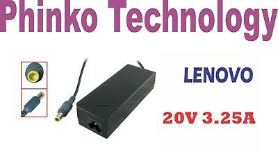 New replacement Lenovo Laptop charger 20V 3.25A 65W + Power Cord