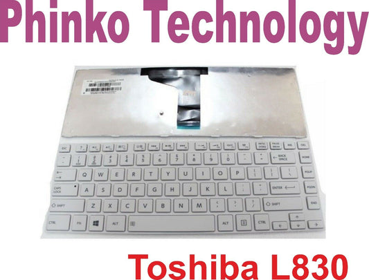 Keyboard for Toshiba Satellite L830 L830D L840 L840D L845, White