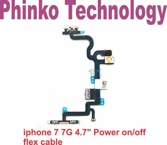 Power ON/Off Volume Mute Control Flex Cable Microphone Flash Len iPhone 7 7G
