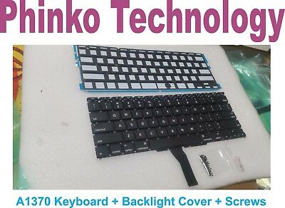 11.6" For Macbook air A1370 A1465 US Keyboard With Backlight Year  2011 + Screws