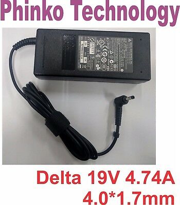 NEW Genuine AC Adapter Charger for Delta 90W Q480S I7 D1 ADP-90CD DB 4.0*1.7mm
