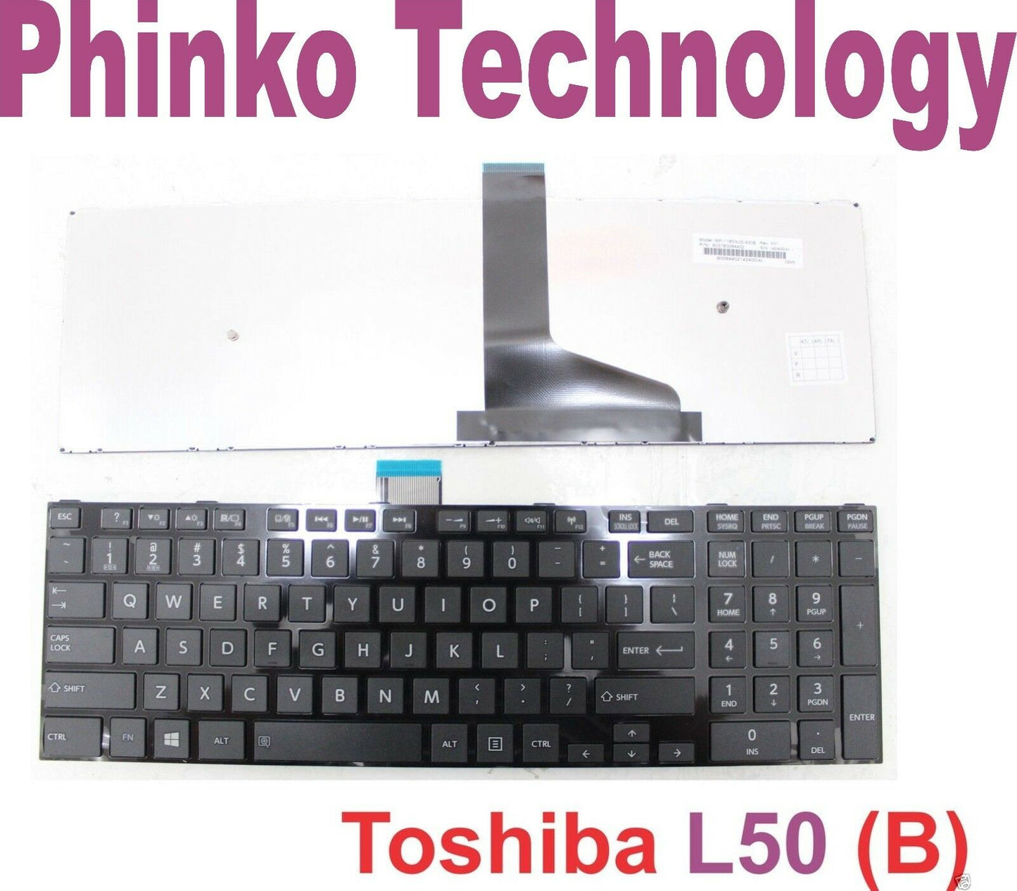 Keyboard for TOSHIBA Satellite C50 C50D C50-A C50D-A BLACK US type B