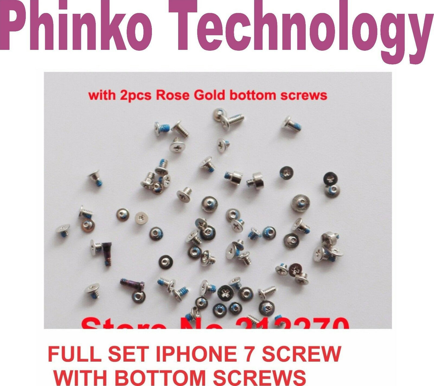 Full Screws Set With 2pcs Bottom Screws For iPhone 7 Replacement Parts