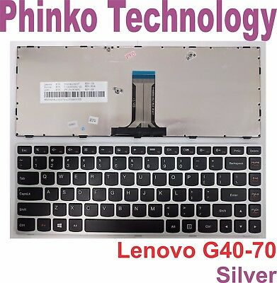 Keyboard for LENOVO Ideapad G40 G40-30 G40-45 G40-70 G40-80 Z40-70 Silver