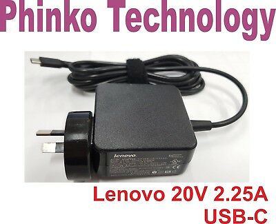 Original Power Adapter Charger for Lenovo USB-C 20V 2.25A 15V 3A 9V 3A 45W