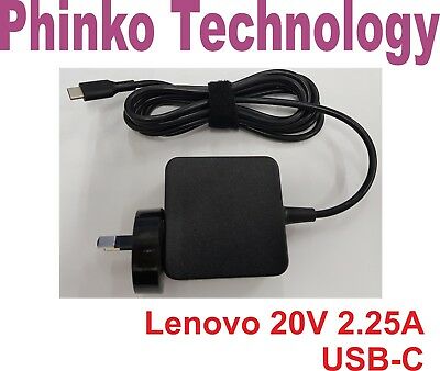 Original Power Adapter Charger for Lenovo USB-C 20V 2.25A 15V 3A 9V 3A 45W