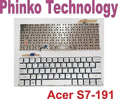 New Keyboard for Acer Aspire S7-191 with Backlit Silver