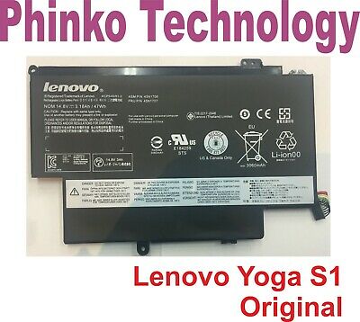 New Original Battery for Lenovo Thinkpad Yoga S1 45N1706 45N1705 45N1704 47Wh