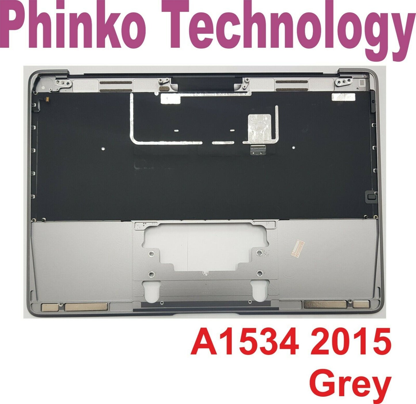 Apple Macbook Retina 12" A1534 2015 Top Case Palmrest Keyboard Grey 613-01195-A