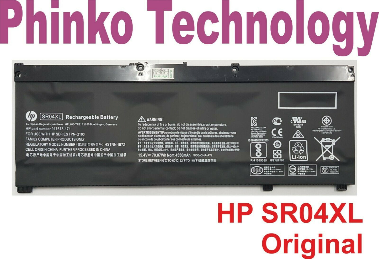 Original Battery For HP Omen 15-CE000 917724-855 917678-171 HSTNN-IB7Z SR04XL