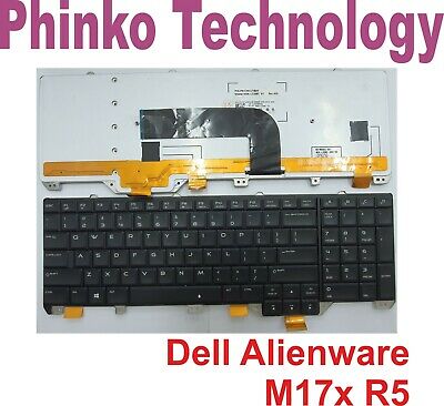 Keyboard for DELL Alienware M17x R5 P18E with Backlit + Frame US