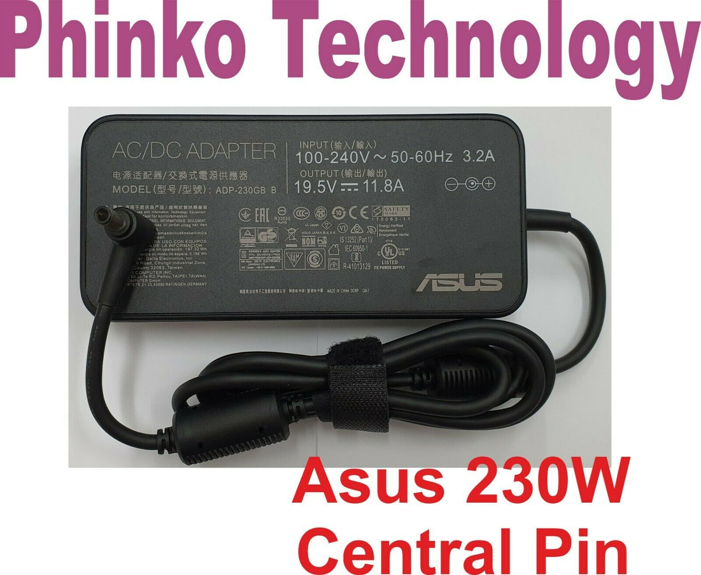Genuine 230W Power Adapter Charger ASUS ROG ADP-230GB B 19.5V 11.8A 6.0 X 3.7mm