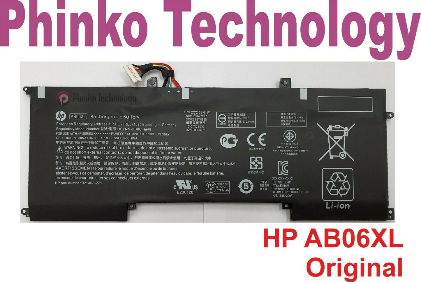 Original Battery For HP Envy TPN-I128 13-AD104NO 13-AD037TU 13-AD Series AB06XL