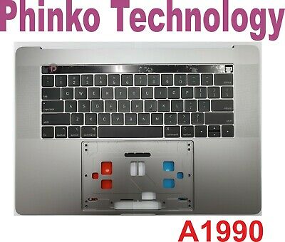 Palmrest Keyboard Top Case Apple MacBook Pro 15" A1990 2018 no Trackpad Grey