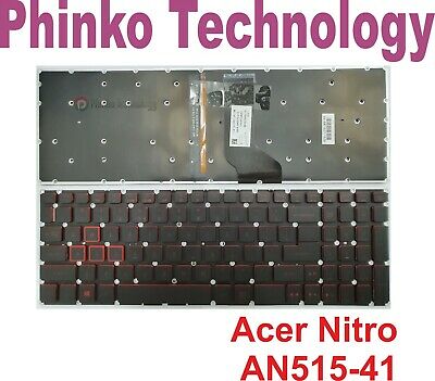 Keyboard for Acer Nitro 5 A515-41 AN515-42 AN515-52 AN515-53 with Red Backlit