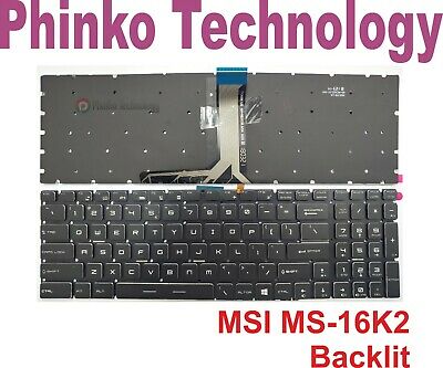 BRAND NEW Keyboard for MSI MS-16K2 MS-16L2 MS-16JB MS-16L2 Gaming Laptop Backlit