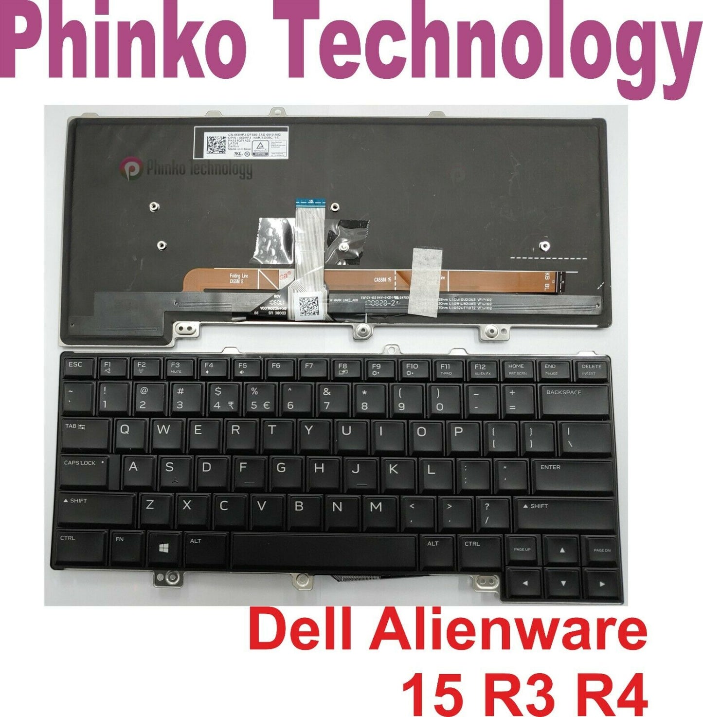 NEW Keyboard for Dell Alienware 15 R3 R4 Frame