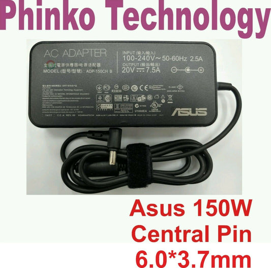 Original 20V 7.5A 150W Charger for ASUS ROG Gaming 6.0*3.7mm Central Pin