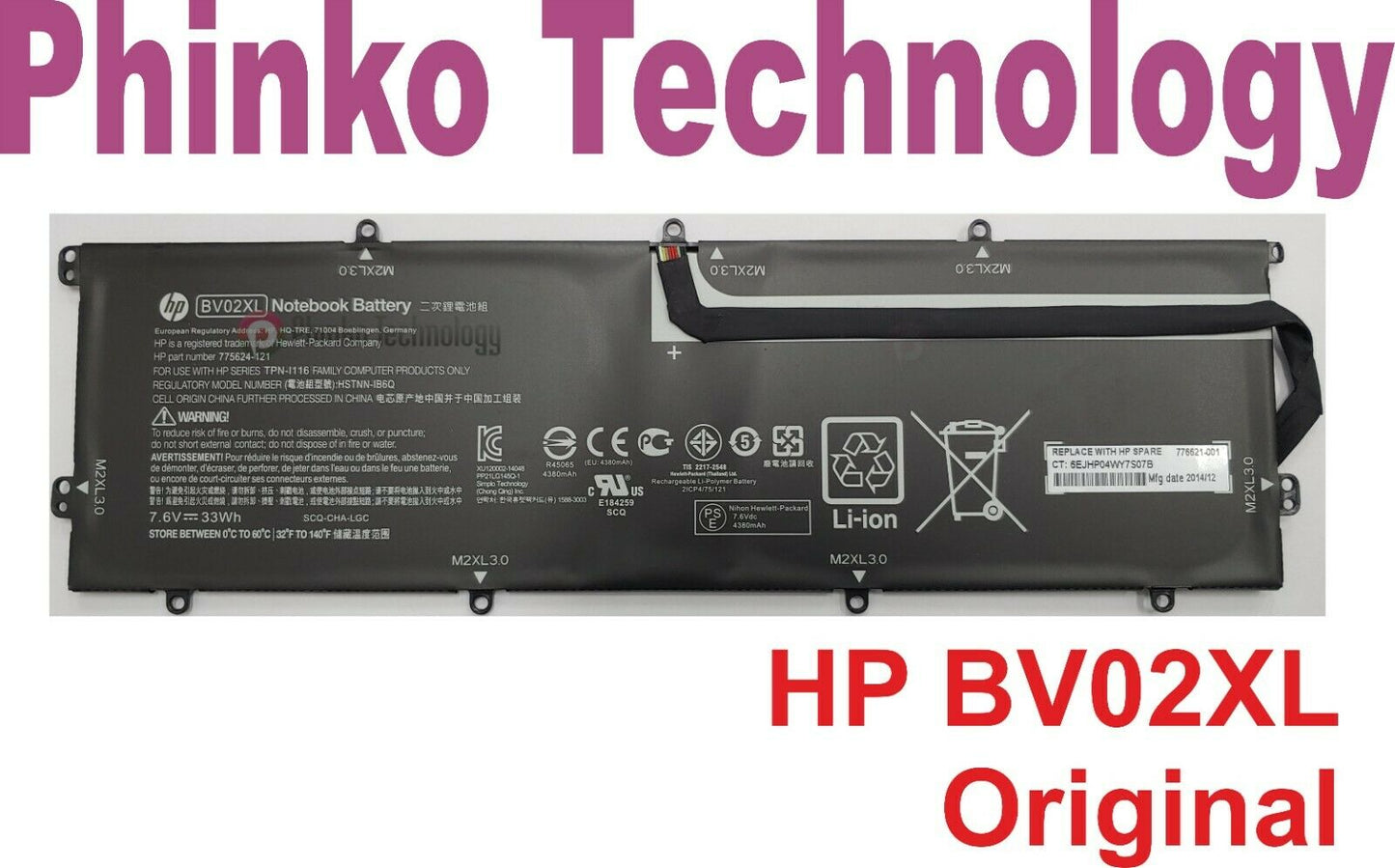 NEW Original Laptop Battery for HP Envy X2 Detachable 13 HSTNN-IB6Q BV02XL