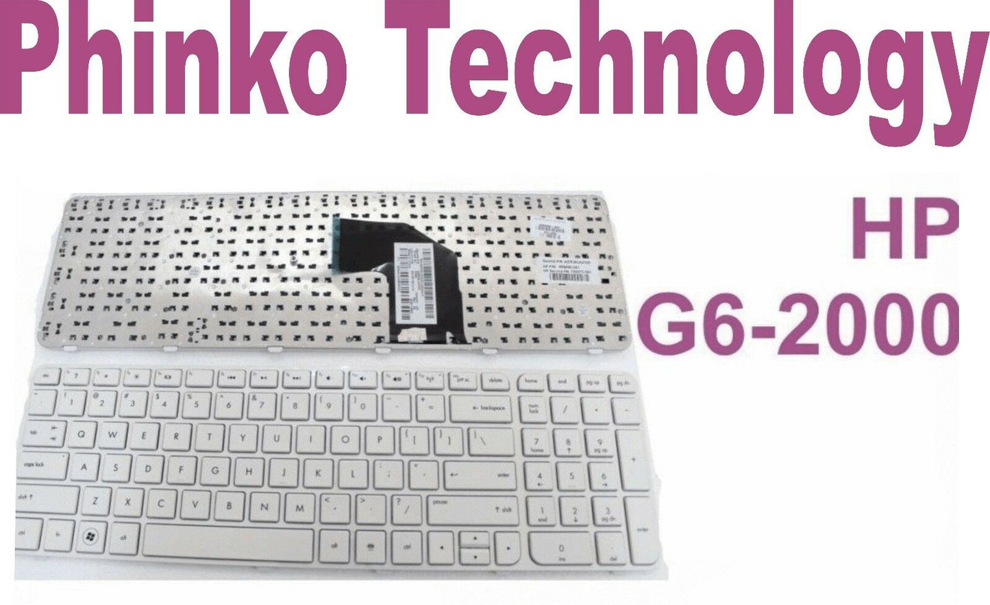 NEW Keyboard for HP Pavilion G6 G6-2000 series Laptop White US layout with frame