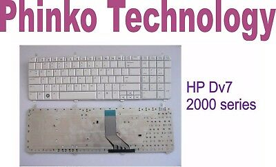 New Keyboard for HP Pavilion dv7-2000 dv7-3000 Series White