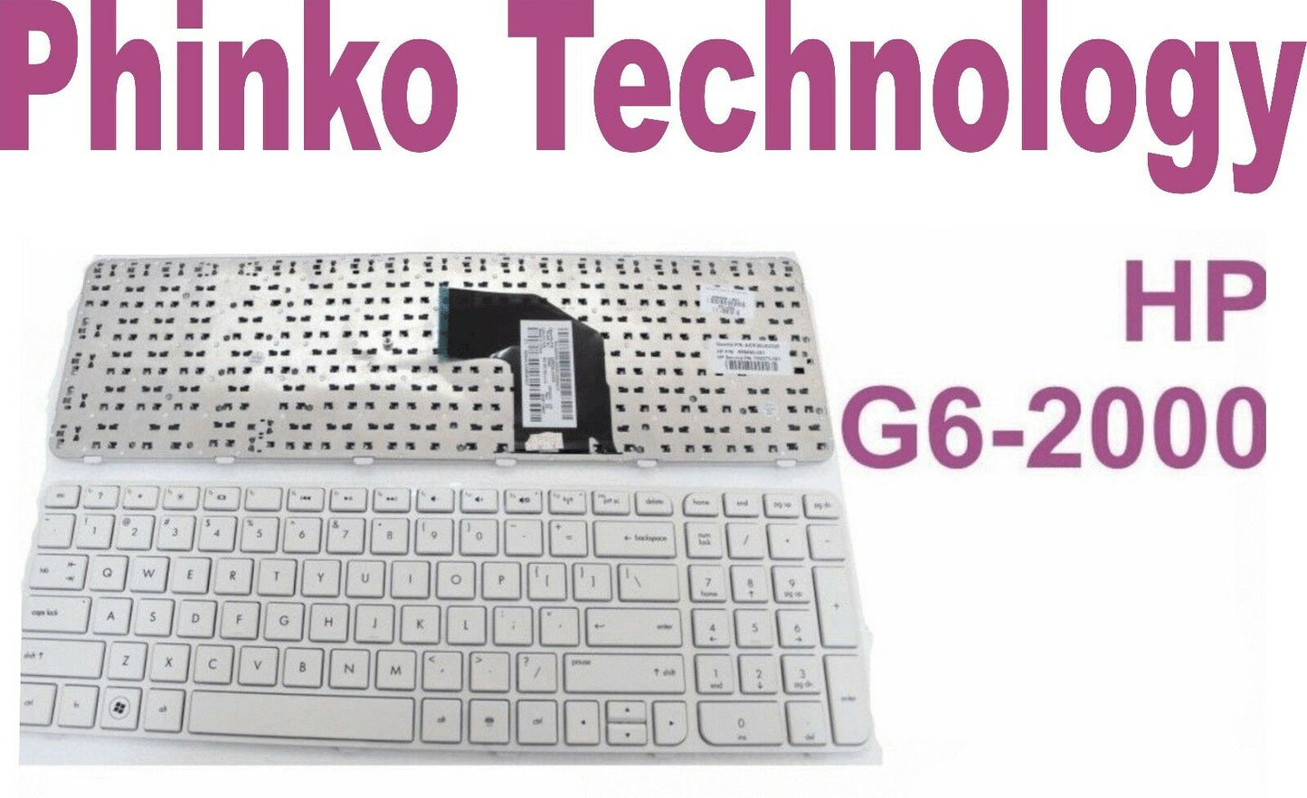 NEW For Original HP Pavilion G6 G6-2000 Laptop series Keyboard US White + FRAME