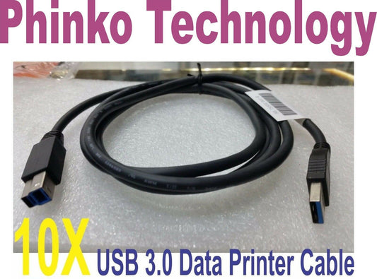 10x Super Fast USB 3.0 Printer Cable Cord Type A To B ~1.5M Long BRAND NEW