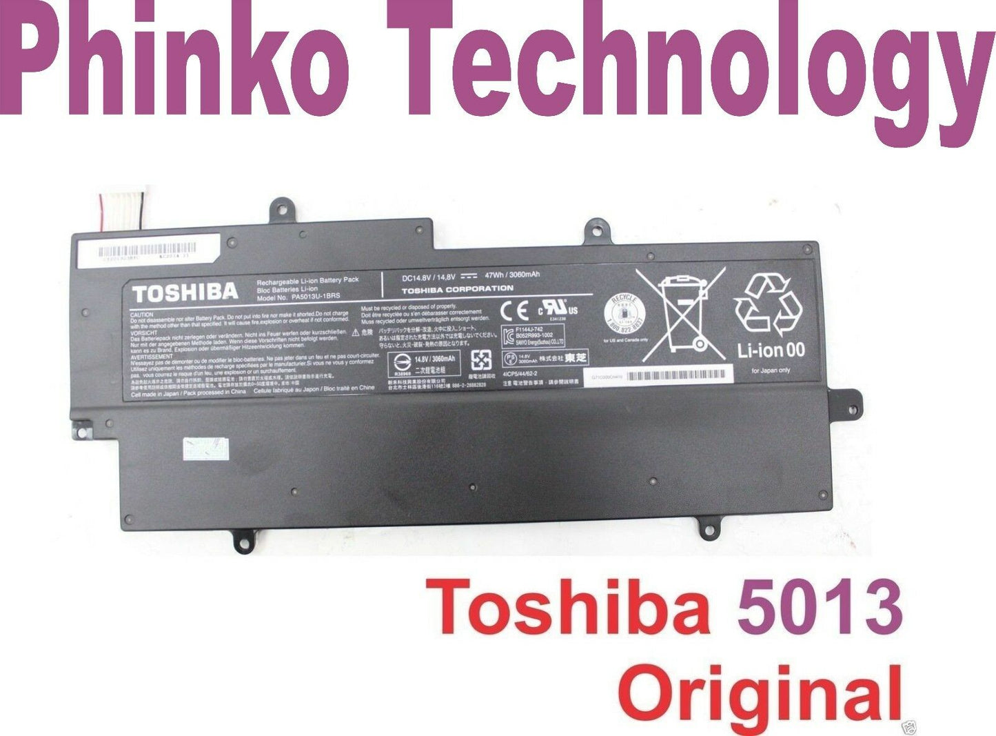 NEW Genuine Orginal Battery for Portege Z830 Z835 Ultrabook PA5013U 47Wh 14.8V