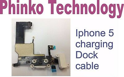 NEW Charging Charge Dock Connector Flex Ribbon Cable Assembly iPhone 5 White