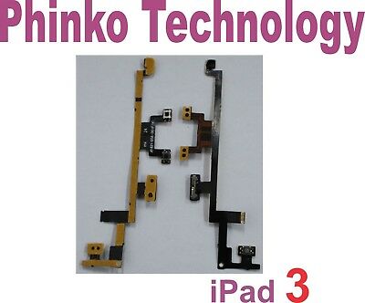 NEW APPLE iPad 3 Power Switch On Off Volume Mute Control Key Flex Cable