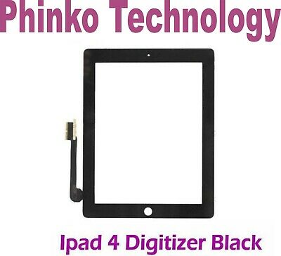 New Apple New iPad 4 Digitizer Glass Touch Screen Replacement Black