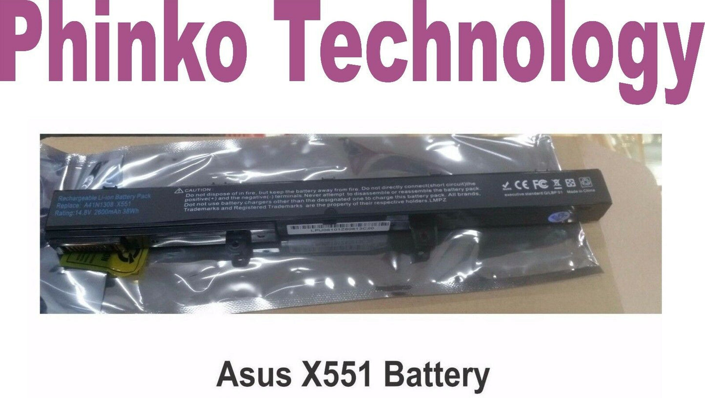 Battery for Asus X451C X451CA X551 X551C X551CA A41N1308 14.4V 37Wh