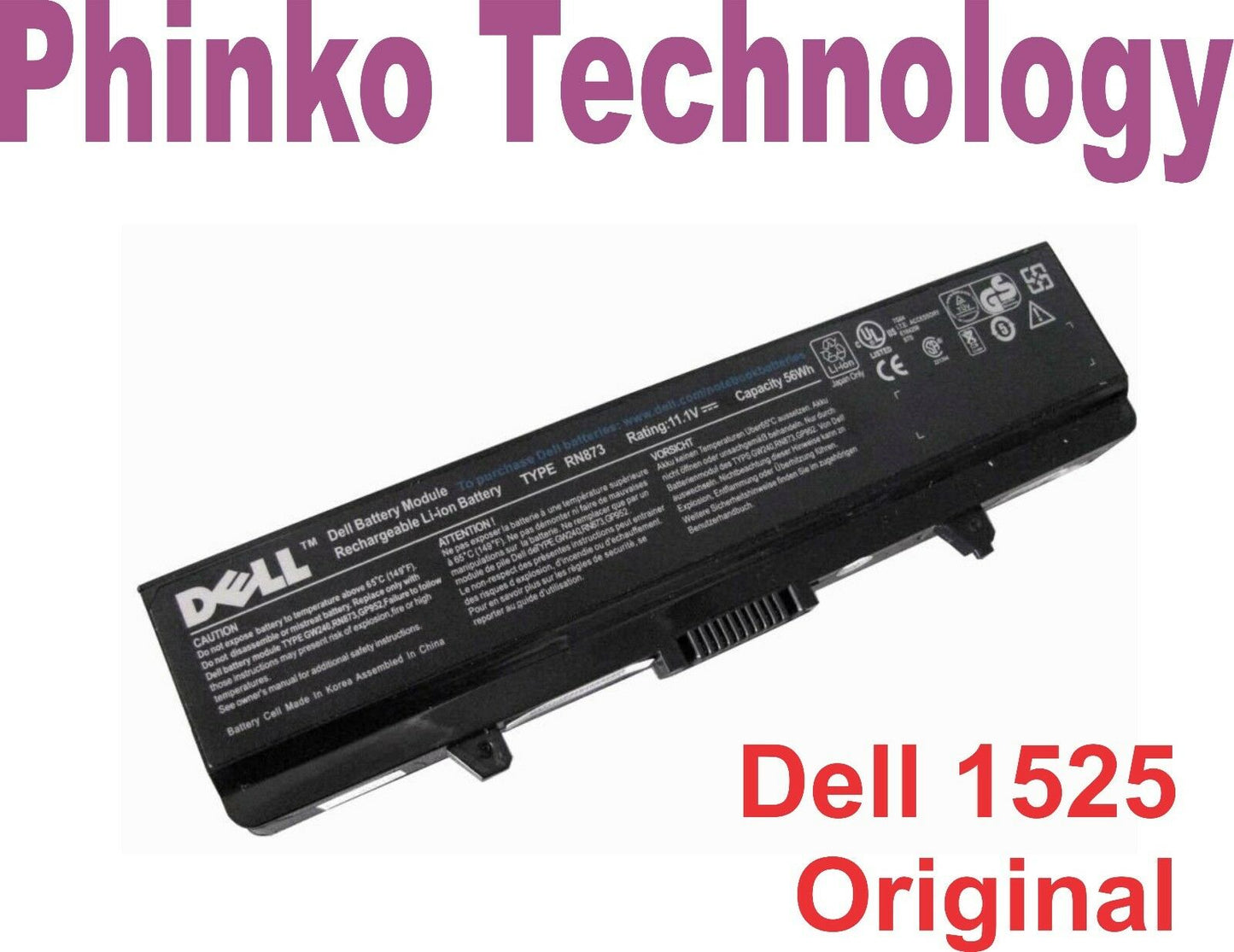 Brand New GENUINE Original Battery For Dell Inspiron 1526 1545 1525 X284G M911G