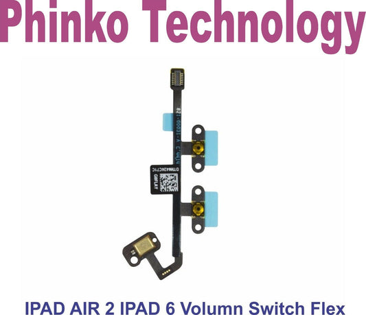 Volume Switch Button Microphone Mic Flex Cable Ribbon For iPad Air2 For iPad 6