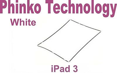 iPad 3 Touch Screen Glass Digitizer Plastic Middle Mid Frame Bezel Screen White