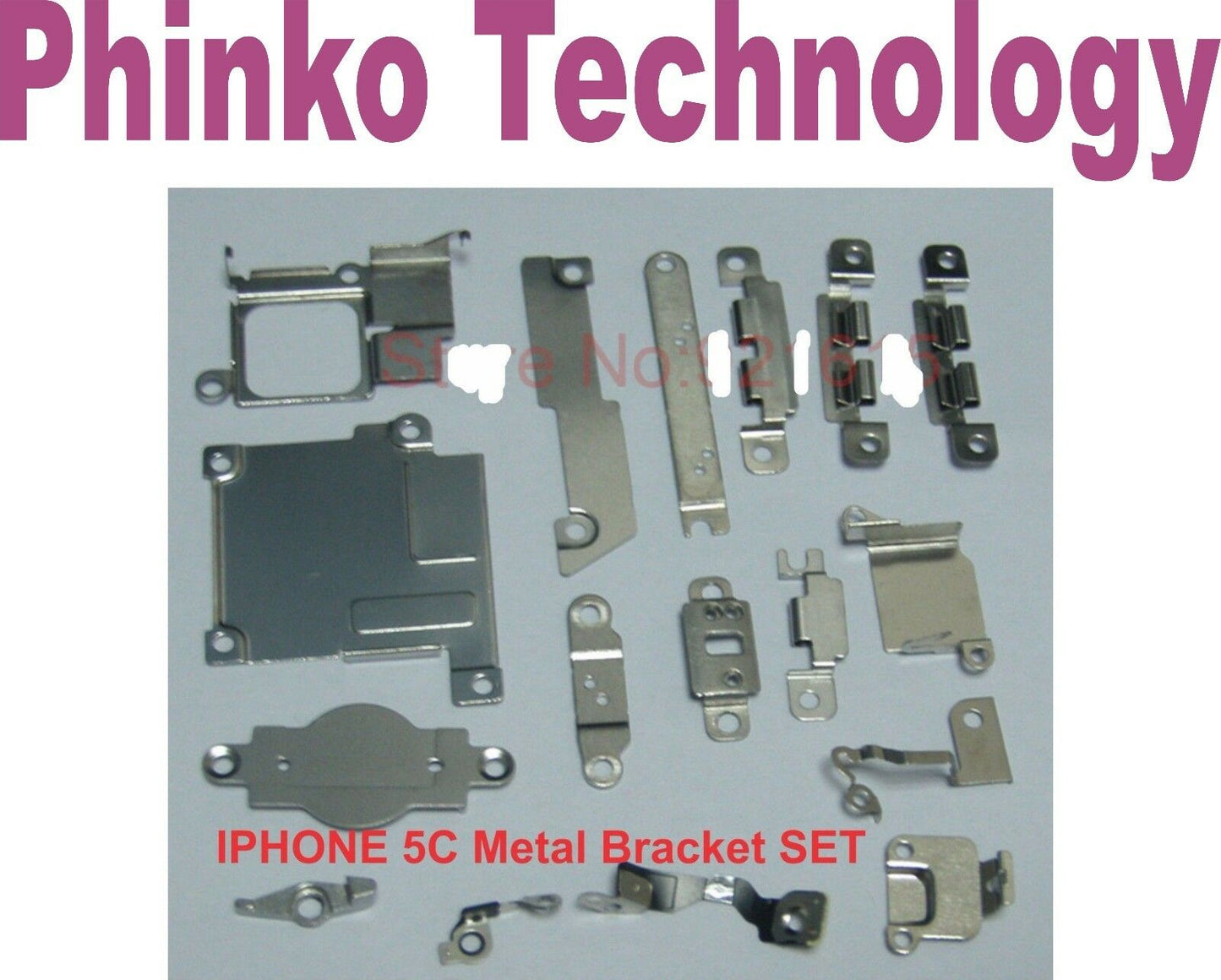 iPhone 5C Full Set Back Housing Flex Cable Holder Metal Plate Cover Bracket