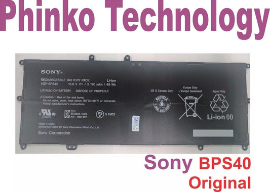 NEW Original Battery for Sony Vaio Flip SVF 15A SVF15N17CXB SVF14NA1UL VGP-BPS40