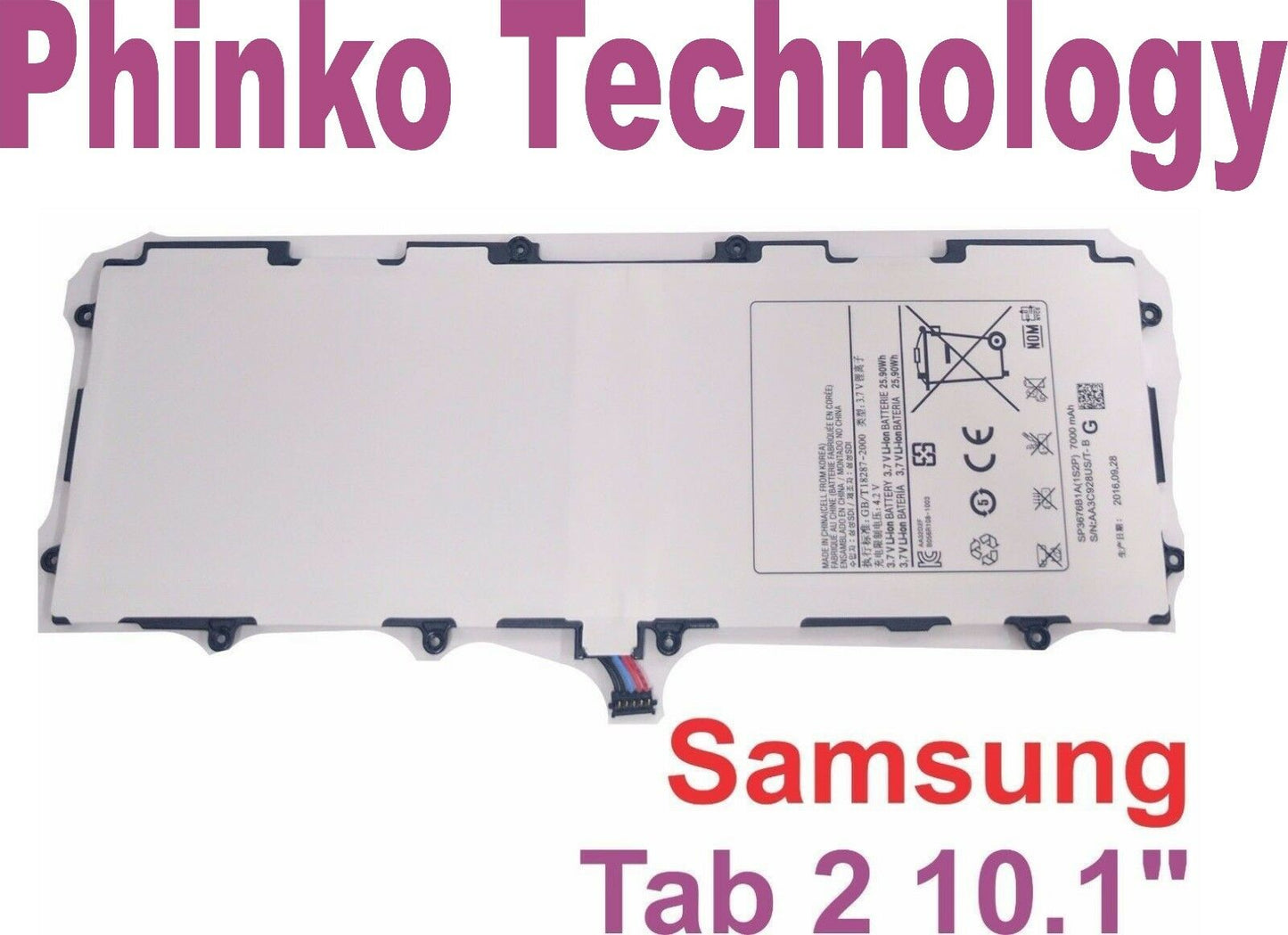 Aftermarket Battery for Samsung Galaxy Tab 2 10.1 GT P5110 P7500 P7510 SP3676B1A